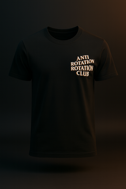 Limited Edition *ORANGE BLACKOUT* Anti Rotation Rotation Club Graphic T-Shirt