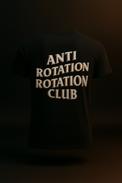 Limited Edition *ORANGE BLACKOUT* Anti Rotation Rotation Club Graphic T-Shirt