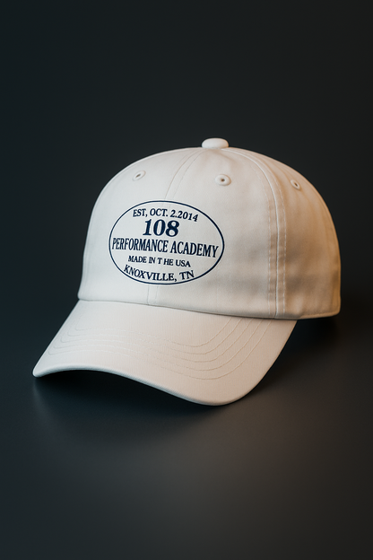 White Throwback Logo Dad Hat