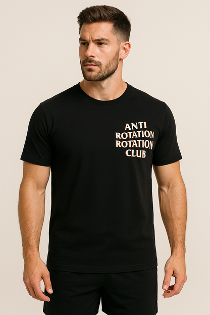 Limited Edition *ORANGE BLACKOUT* Anti Rotation Rotation Club Graphic T-Shirt