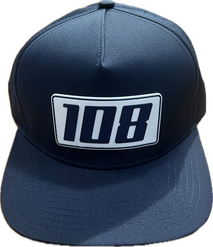 Navy 108 Logo White Patch Hat
