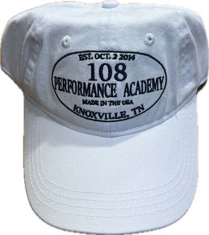 White Throwback Logo Dad Hat