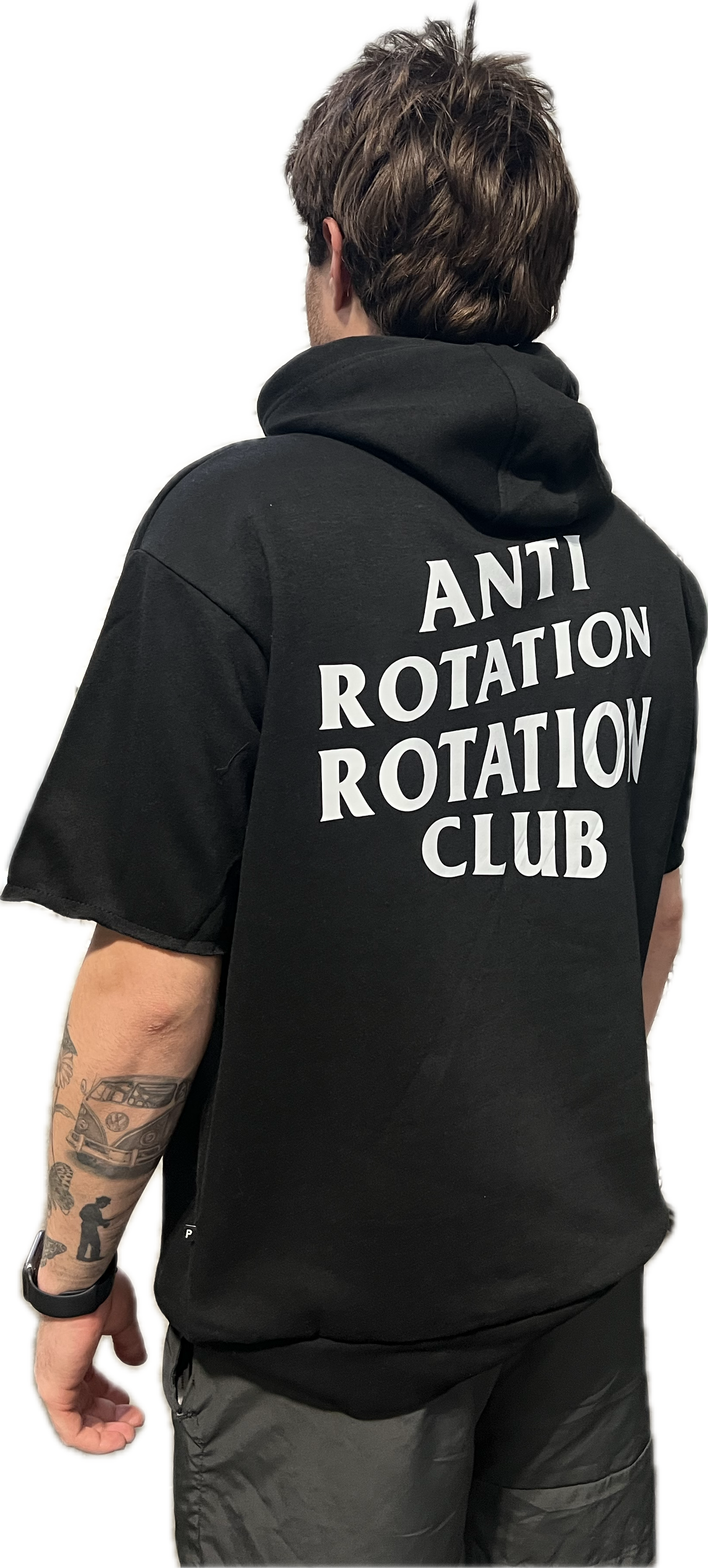 Anti Rotation Rotation Club Short Sleeve Hoodie
