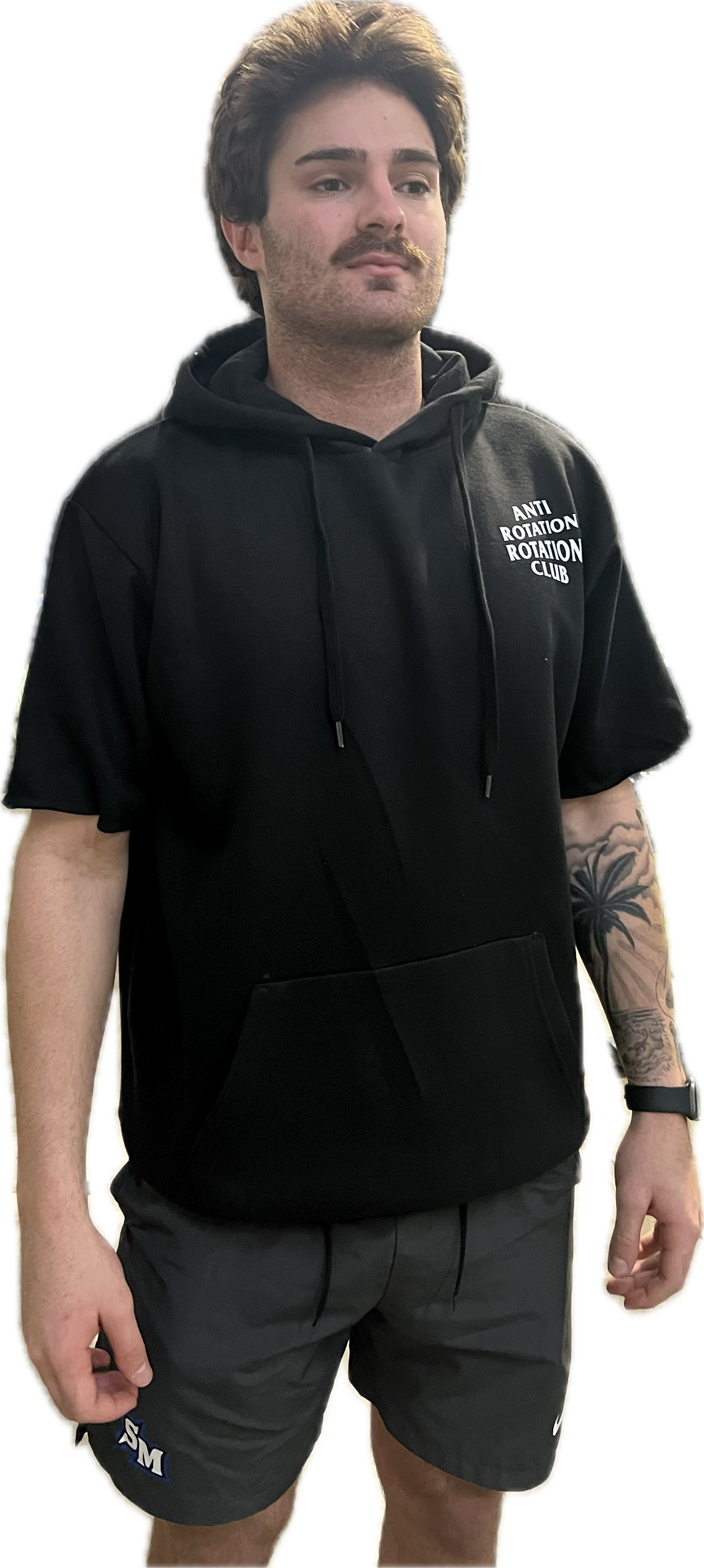 Anti Rotation Rotation Club Short Sleeve Hoodie