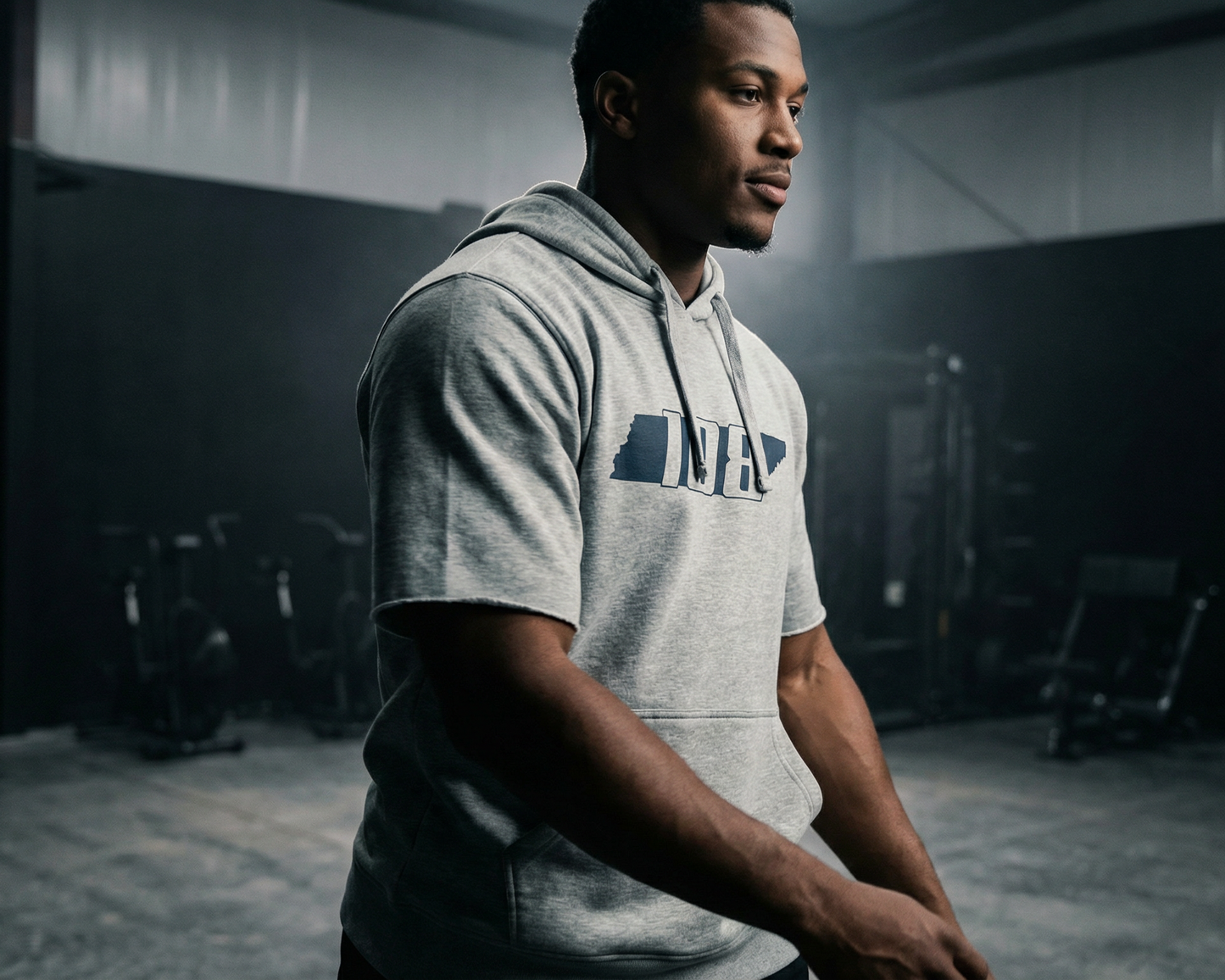 108 Anti Rotation Rotation Club Grey Short Sleeve Hoodie